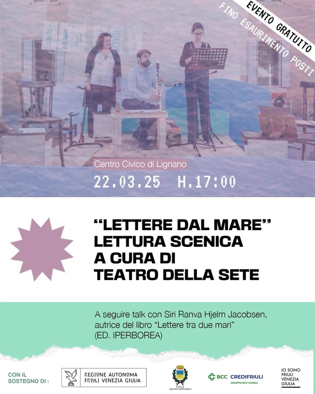 "Lettere dal mare": Lettura Scenica e Musicata al Cleanin’March Festival